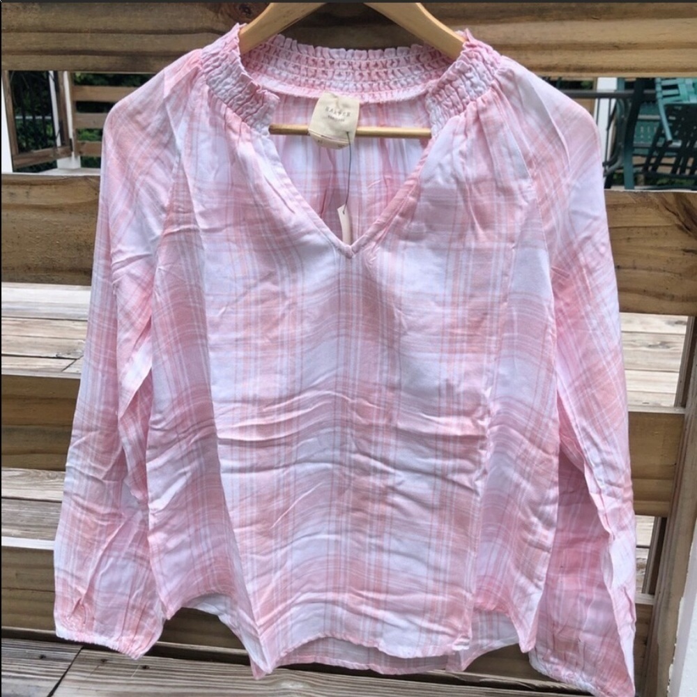 Francesca’s Harper extra small heritage smock neck top blouse - Picture 7 of 11
